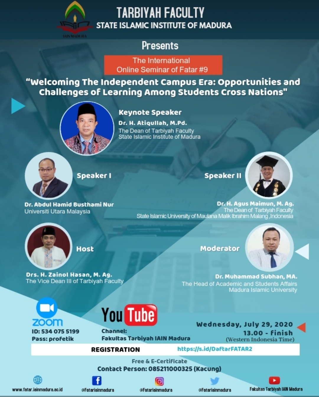Seminar Internasional seri 9, 29 juli 2020,Daftar Sekarang